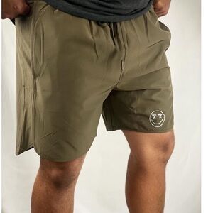 Salty Savage Men's "Palm Smile" Wave Cut All Day, Every Day, Hybrid Shorts Sz. M